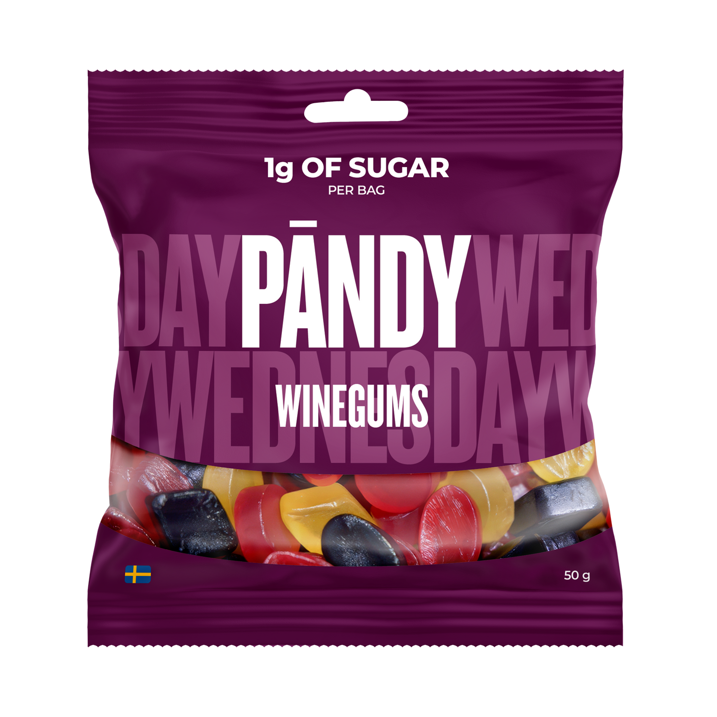Pändy Winegums 50 g – gelégodis med bär och citrus