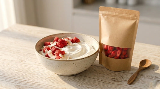 Yoghurt topping - 5 idéer med frystorkad frukt