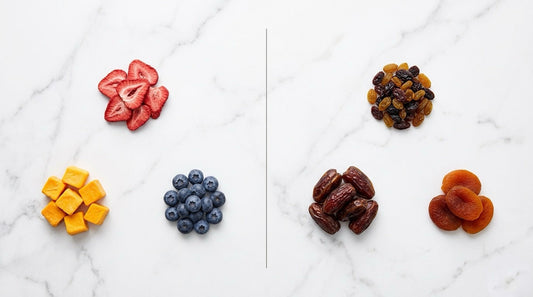 Frystorkad frukt vs torkad frukt — vad är skillnaden?