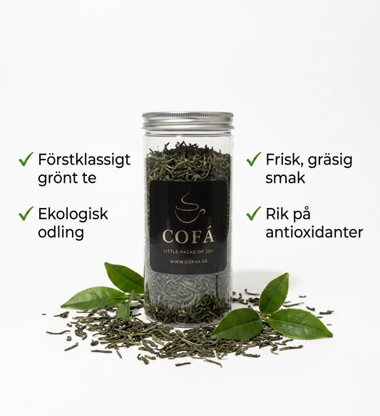 Sencha grönt te i lösvikt från Cofá