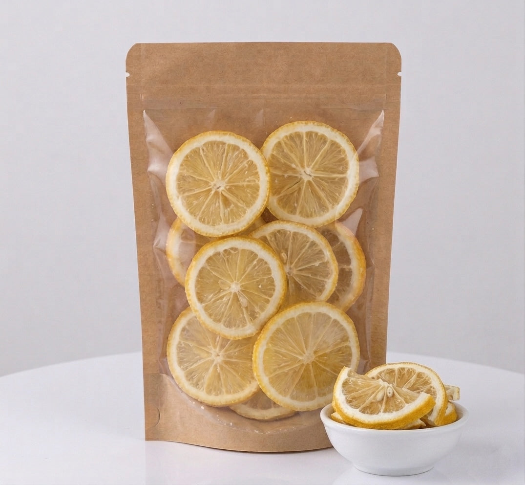 Frystorkade citronskivor med honung 50g | Cofá