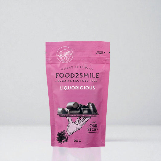 Food2Smile - Sockerfri lakrits | Liquoricious 90 gram - Cofa