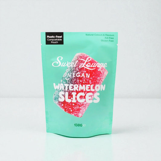 Sweet Lounge - Vegan Fizzy Vattenmelon Skivor (plastfria) 130g - Cofa
