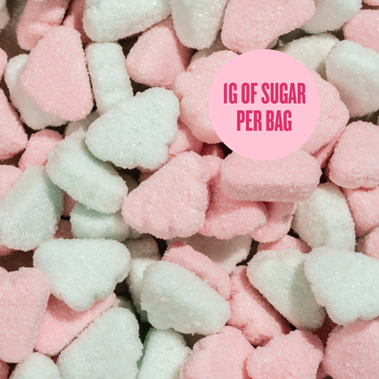Pändy Fluffy Clouds 50 g – skumgodis med smultron och grönt äpple