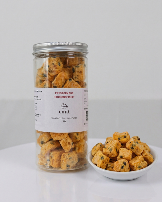 Frystorkade passionsfrukt