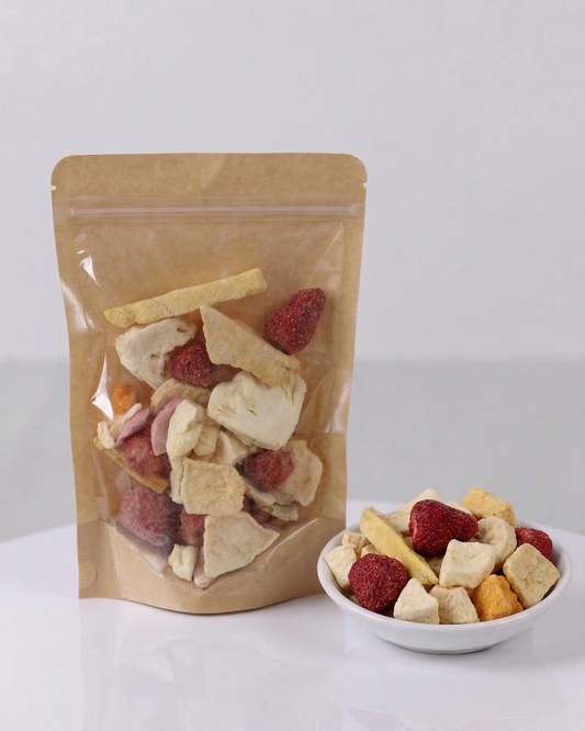 gör detsamma här, det är frystorkade passionfrukt