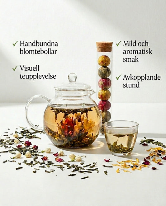 Floréa – Blommande Te i glastub, 8 bollar | Cofá