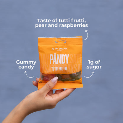 Pändy Tutti Frutti godis närbild