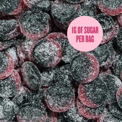 Pändy Strawberry & Liquorice godis närbild