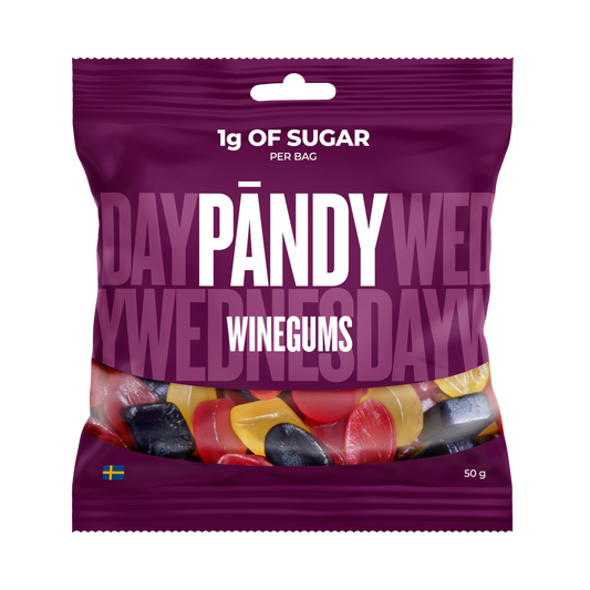 Pändy Winegums 50 g – gelégodis med bär och citrus