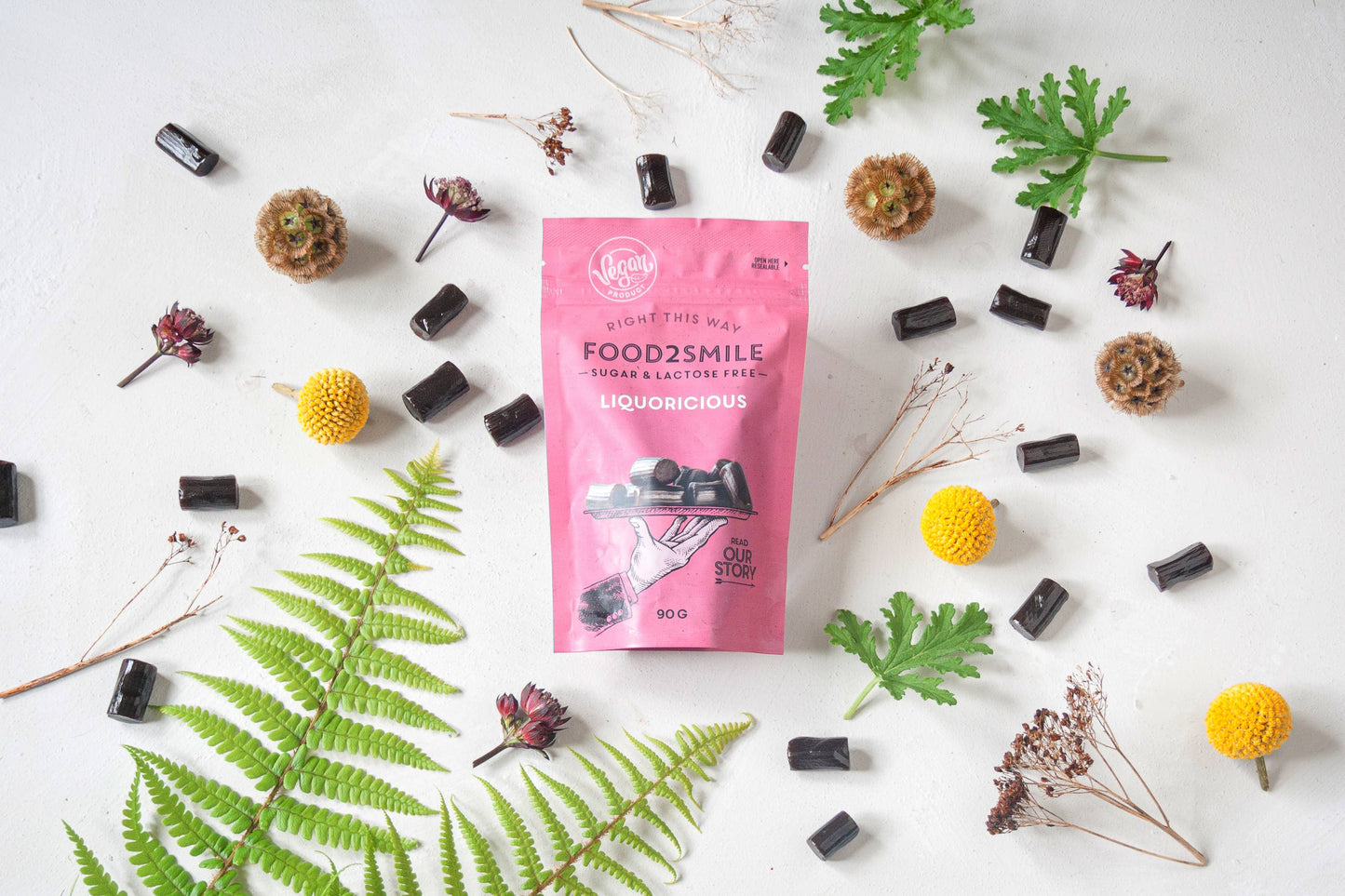Food2Smile - Sockerfri lakrits | Liquoricious 90 gram - Cofa