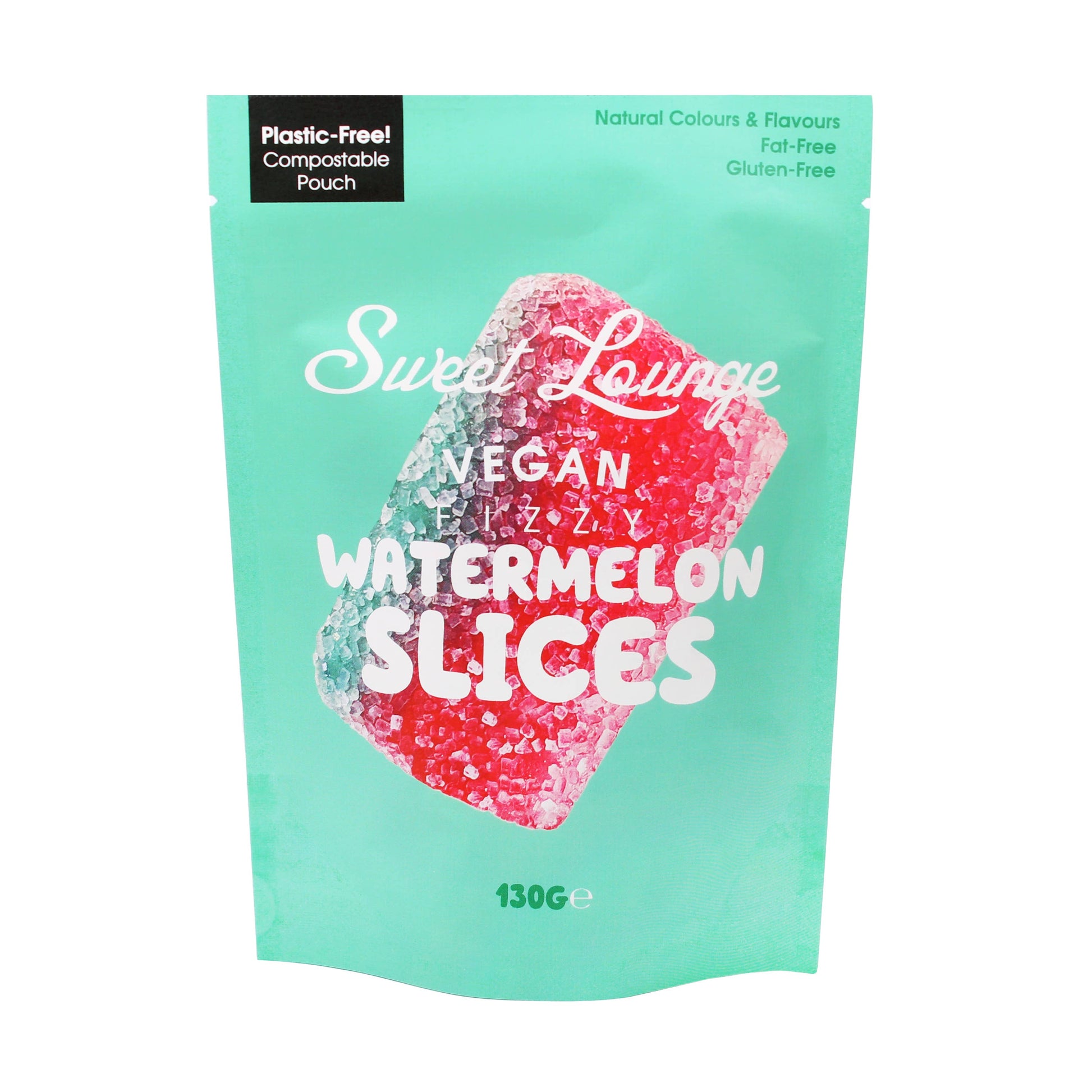 Sweet Lounge - Vegan Fizzy Vattenmelon Skivor (plastfria) 130g - Cofa